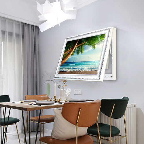 电表箱装饰画风景免打孔遮挡