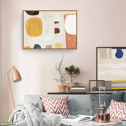 北欧抽象客厅书房是装饰画简约