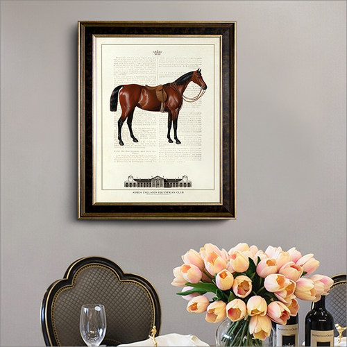 复古欧式马术装饰画艺术气壁画