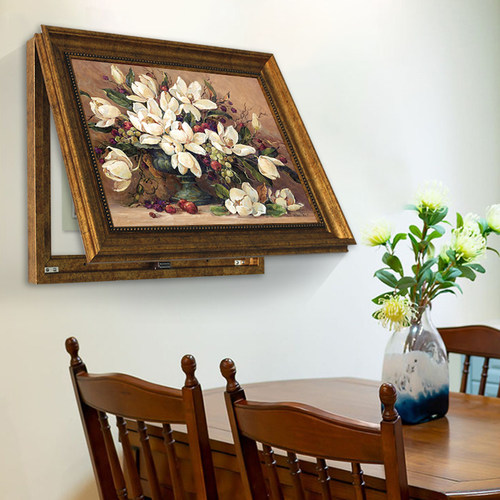 欧式电表箱装饰画免打孔液压画