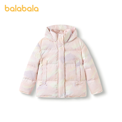巴拉巴拉balaOne儿童羽绒服女童户外防风保暖冬季上衣2025新款潮