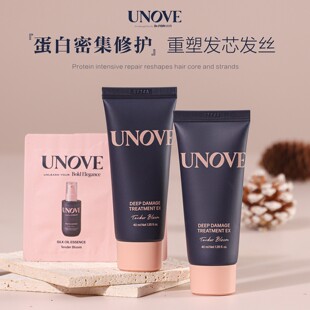 韩国UNOVE发膜柔诺伊蛋白修复顺滑护发素柔顺修护深层修复中样