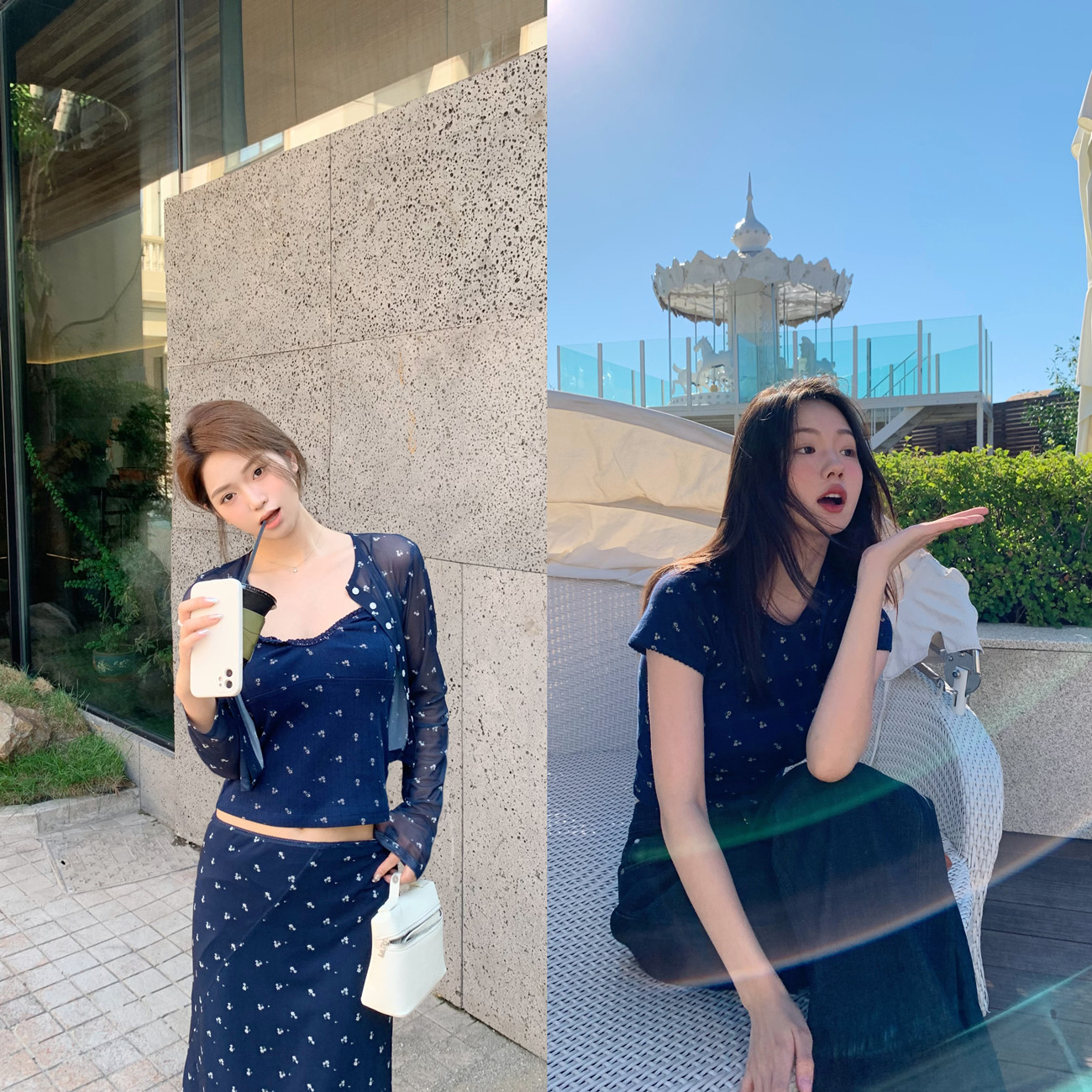 鞠婧祎同款甜美长袖开衫外套早春