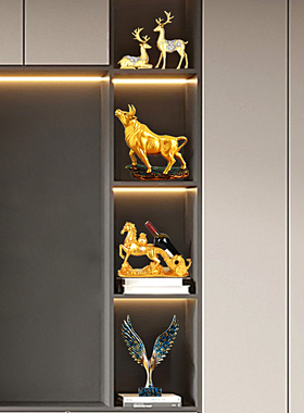 现代轻奢高档酒柜客厅创意组合摆件家居饰品柜子玄关办公室工艺品