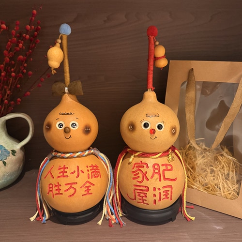 纯天然真大葫芦摆件工艺品家肥屋润招财可爱创意开业乔迁新居礼物