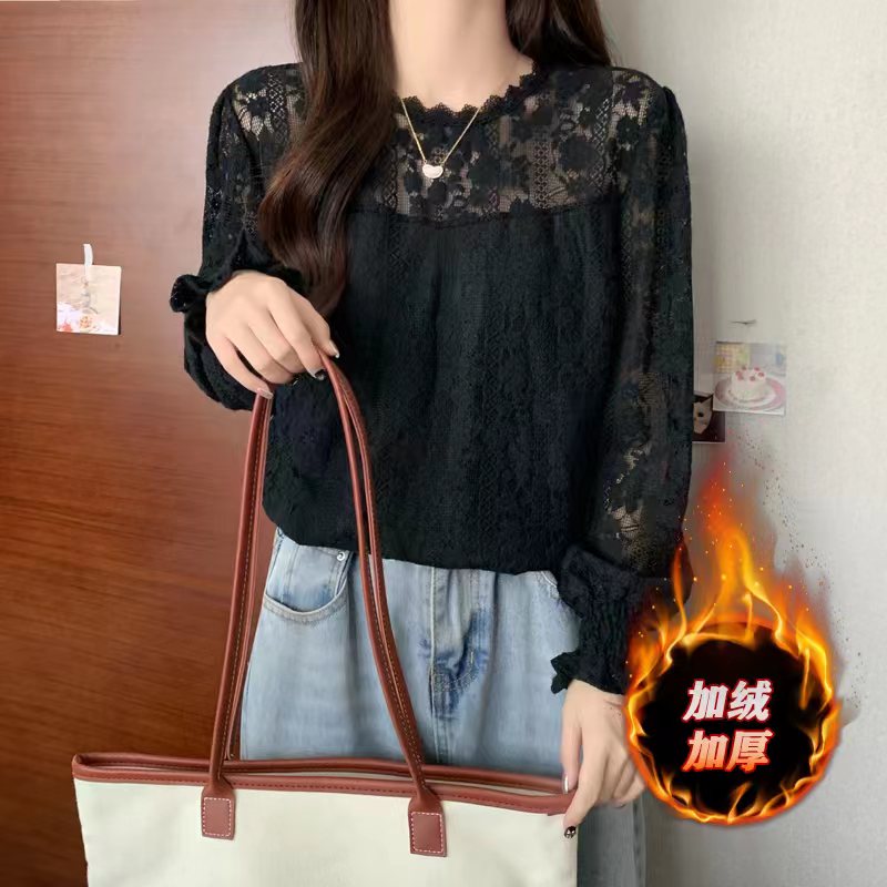 百搭灯笼袖百搭上衣