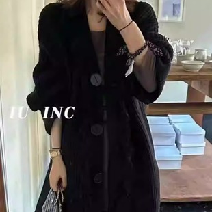 大码 针织上衣 高级感流苏毛衣外套女秋冬季 胖妹妹慵懒风宽松中长款
