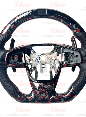 适用本田FK7十代思域享域CRV皓影凌派LED碳纤维变形虫方向盘改装