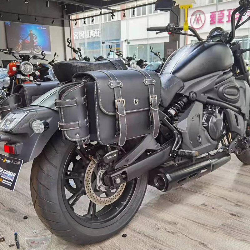 ZHOU HONG 사이드 박스 KAWASAKI VULCAN|MOHAWK 500MG 오토바이 수정 퀵 릴리스 사이드 백 랙 + 사이드 백