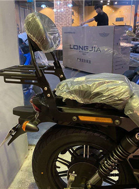 周红边箱适用于力帆K19摩托车黑色电镀后货架+加高黑色靠背组合
