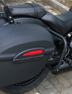 摩枭500MS/650摩托车安装加强黑色防摔杠边架+尾架+后货架