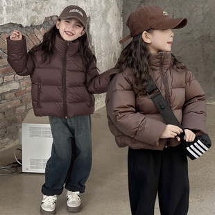 女童羽绒服冬季2026新款洋气儿童短款中大童加厚冬装外套女孩棉服