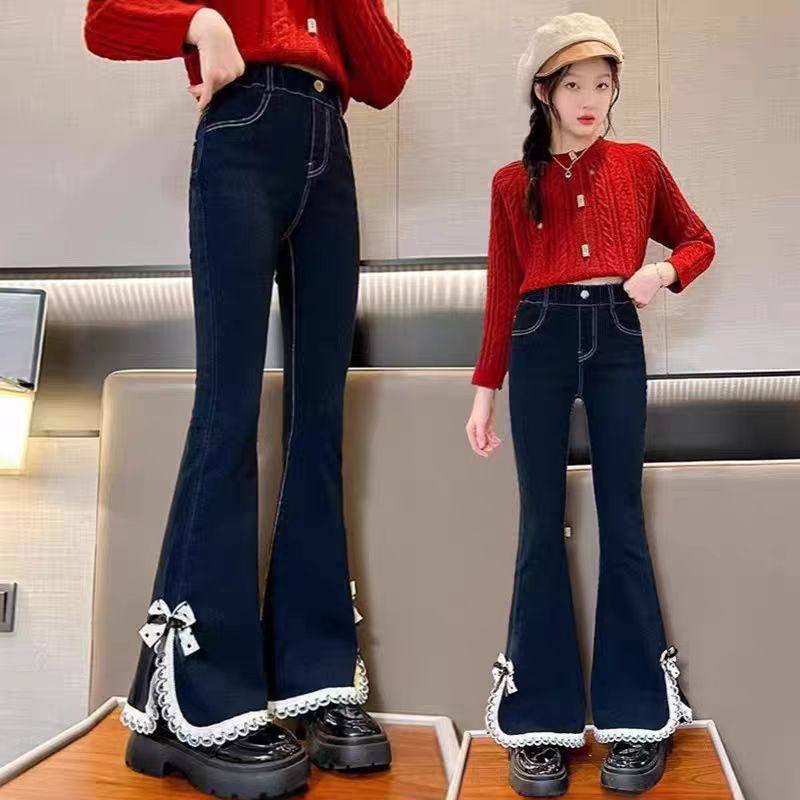 女童裤子春秋外穿2026新款中大童洋气牛仔长裤女孩秋季儿童喇叭裤,童装/婴儿装/亲子装,儿童牛仔裤,淘宝优惠券,粉丝福利购,淘宝优惠卷
