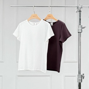 沃伦海龙 | SST012 早春后背十字设计修身显瘦上衣 圆领短袖T恤女