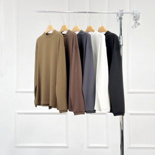 沃伦海龙 | Andrea 25秋冬醋酸羊毛莫代尔棉 女士圆领针织长袖T恤