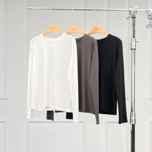 羊毛莫代尔百搭舒适上衣圆领长袖 LST007 T恤 黑标系列 沃伦海龙