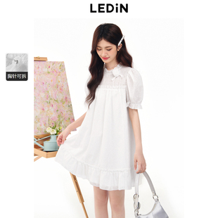 乐町2024夏季 纯欲甜美连衣裙C1FAE2240 新款