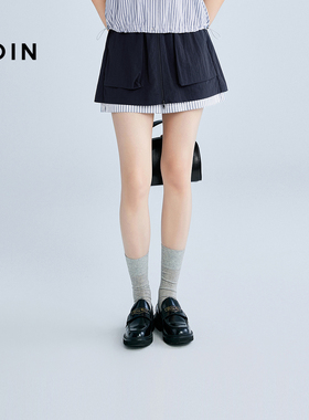 【商场同款】乐町活力撞色A字短裙夏季工装大口袋半身裙C2GEF2315