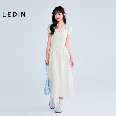 【商场同款】乐町拼接初恋风连衣裙2025年夏季新款裙子C1FAF2431