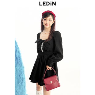 乐町朋克风蝴蝶结式 长裙C1FAE1256 连衣裙春新款