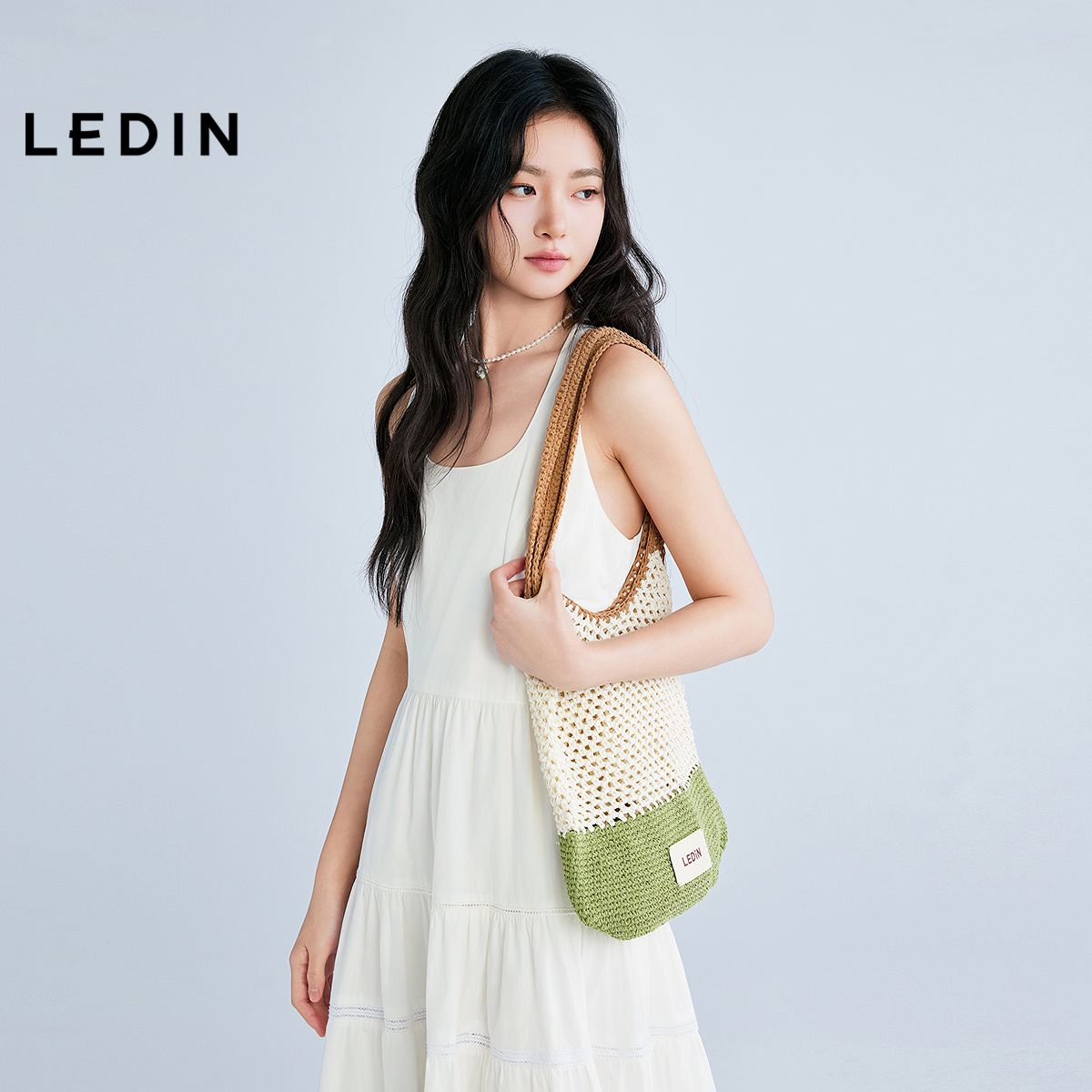 【商场同款】乐町2025年夏季新款田园钩针单肩包C1YFF2219