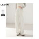 宽松直筒裤 25春季 新款 乐町小白裤 韩系少女感休闲百搭阔腿休闲裤