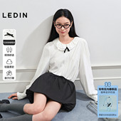 衬衫 女装 2026年春季 乐町双层娃娃领长袖 新款 可拆卸蝴蝶结甜美上衣