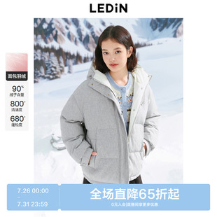 外套 呢料保暖加厚时尚 乐町一手长面包羽绒服女2024年冬季 新款