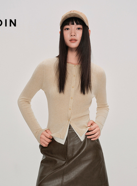 【商场同款】乐町新标系列针织衫秋季新款修身内搭上衣C2EEF3521