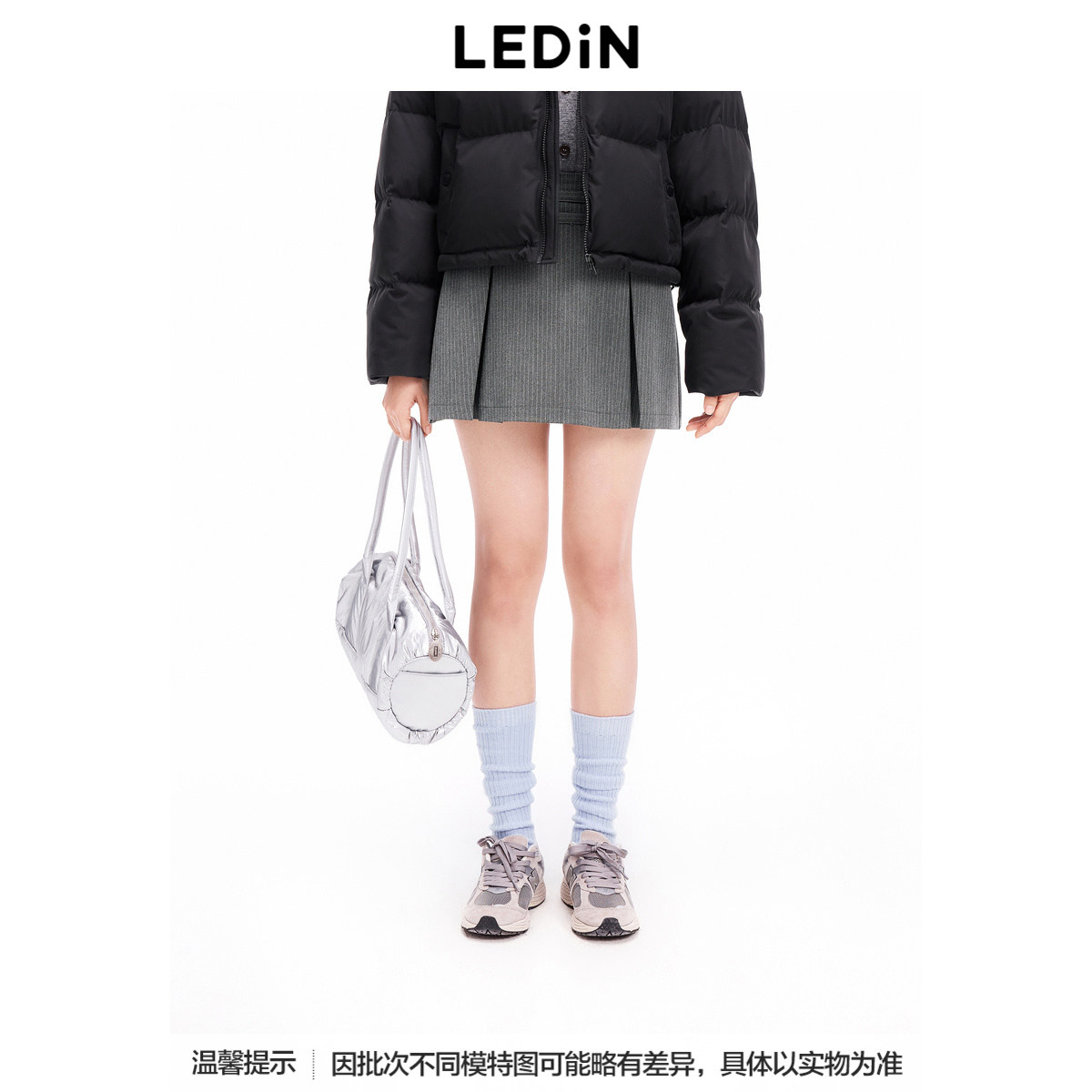 【商场同款】乐町竖条纹百褶裙冬季新款蝴蝶结短裙C1GEE4257,女装/女士精品,半身裙,淘宝优惠券,粉丝福利购,淘宝优惠卷