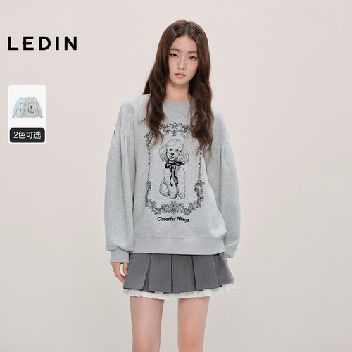 【商场同款】乐町宽松卫衣女装2025年秋季新款图案上衣C1CRF3433