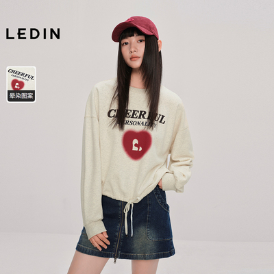 【商场同款】乐町爱心卫衣女装2025年秋季新款圆领上衣C2CRF3526