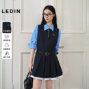 新款 26年春季 乐町斜纹面料连衣裙女装 百褶好搭裙子 商场同款