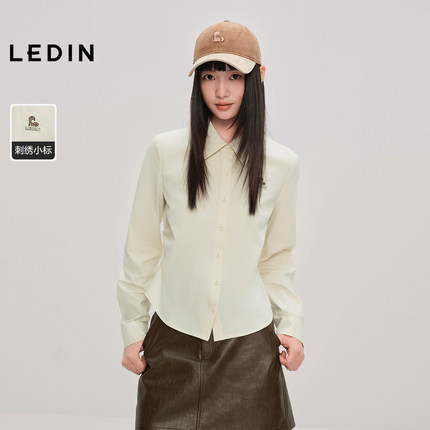 【商场同款】乐町长袖衬衫女装2025年秋季新款合体上衣C2CAF3504