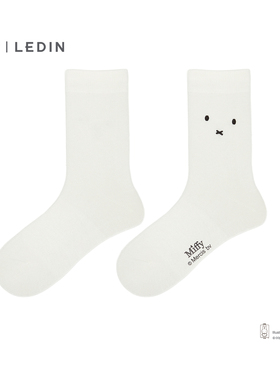 【米菲联名】乐町商场同款白色字母中袜冬新款保暖袜子C2YGF4531