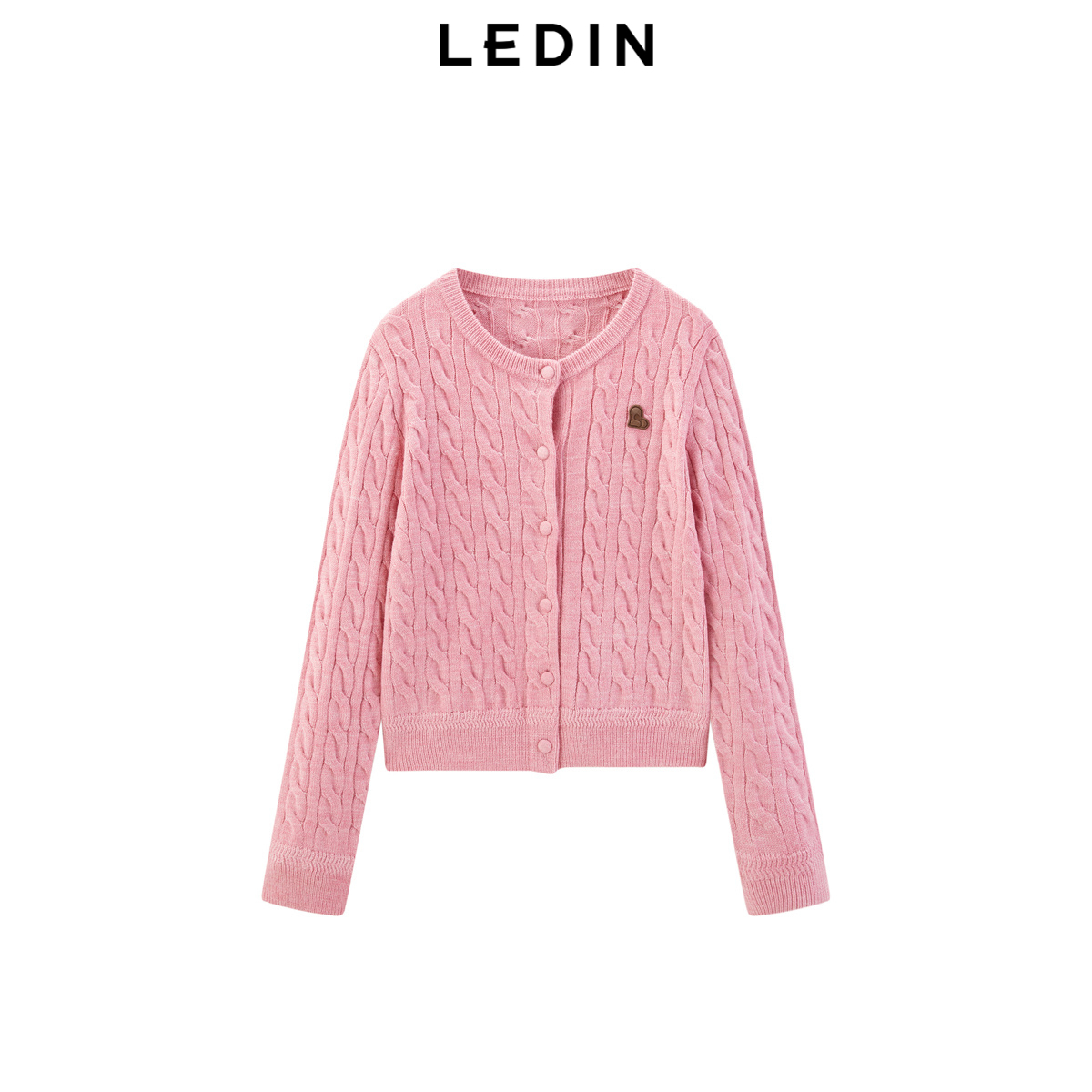 【商场同款】乐町心动系列绞花开衫冬圣诞氛围内搭毛衣C2EDE4221