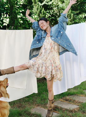 【商场同款】乐町碎花吊带连衣裙2025早秋新款短款裙子C1FAF3105