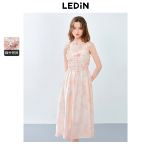 连衣裙C1FAE2232 印花长款 乐町2024夏季 新款