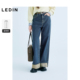 直筒裤 C2HAF1130 25春季 新款 商场同款 乐町印花斯文牛仔阔腿裤