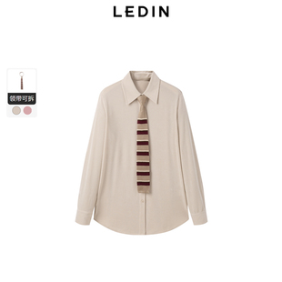 复古领带条纹衬衫 新款 乐町冬季 C2CAE4101 商场同款