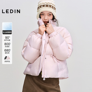 【火山岩】乐町经典面包羽绒服25年冬季新款短款蝴蝶结保暖外套