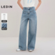 直筒设计感显瘦牛仔裤 新款 乐町水洗牛仔裤 C1HAF3229 商场同款