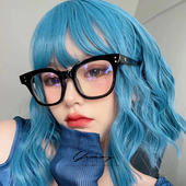 韩国潮牌经典 眼镜防蓝光辐射配近视有度数圆脸眼镜框女潮 黑框男士