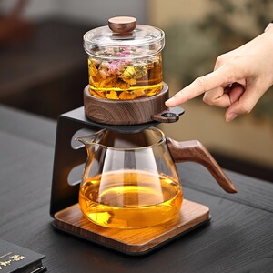 触控磁吸泡茶壶大容量茶水分离壶