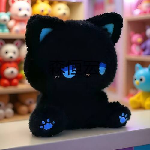 呆呆熊公仔玩偶睡觉抱枕emo猫安抚布娃娃毛绒玩具生日礼物送儿童