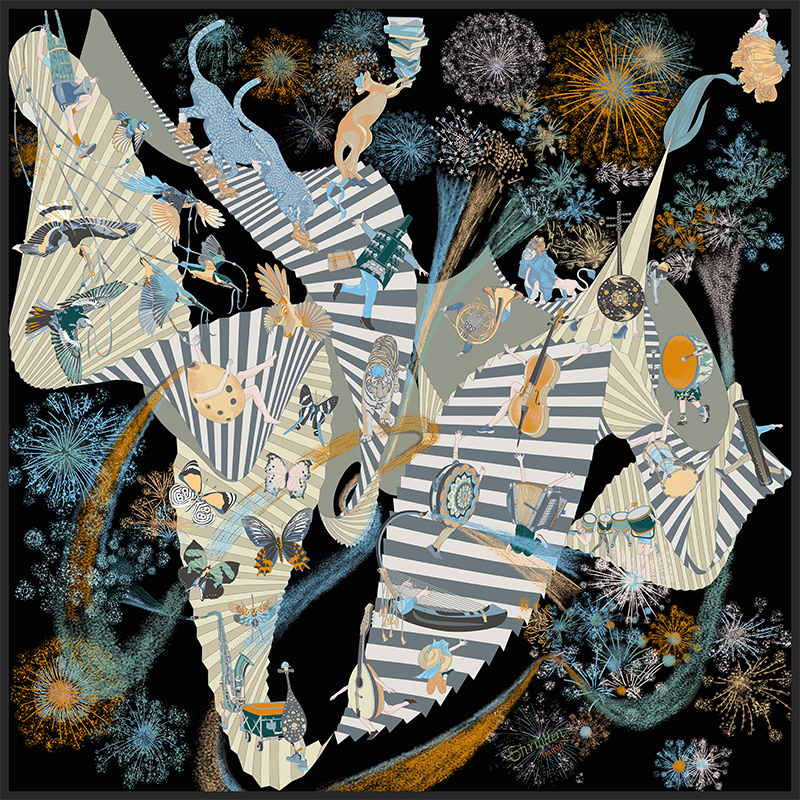 奢茉荔高端原创丝巾手工设计围巾