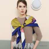 捡漏链接小瑕疵真丝丝巾桑蚕丝女春秋佩戴丝巾原创大方巾春秋丝巾