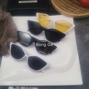 欧美时尚嘻哈风个性街拍入戏同款太阳镜猫眼小框百搭脸型男女墨镜