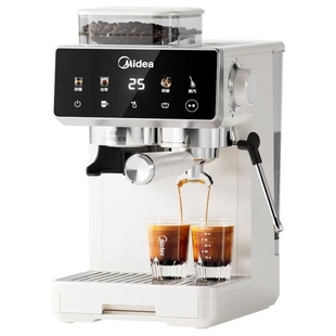 美的新款咖啡机半自动研磨一体意式冷热双萃家用全自动MA-GE5110