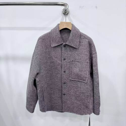 骆驼绒双面呢衬衫式大衣男秋冬